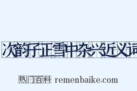 次韵子正雪中杂兴近义词是什么意思的图片